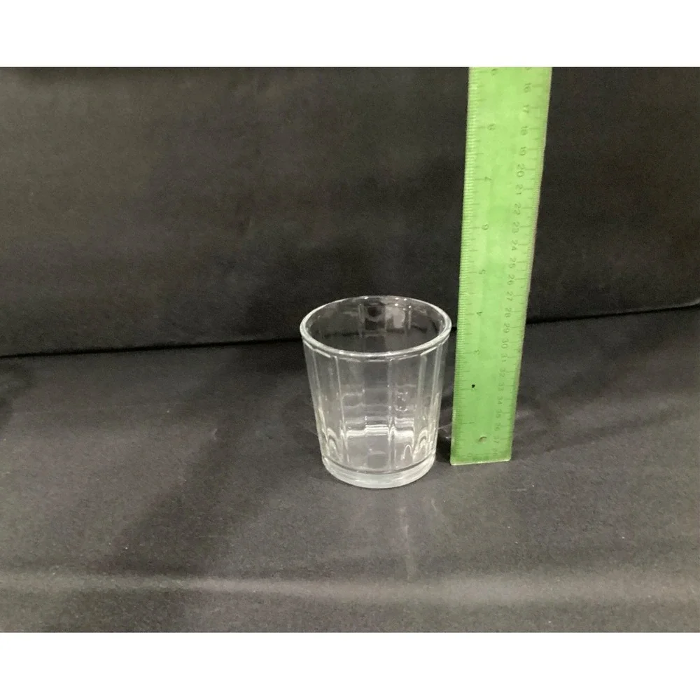 Libbey Short Paneled Clear Whiskey Glass Tumbler 4